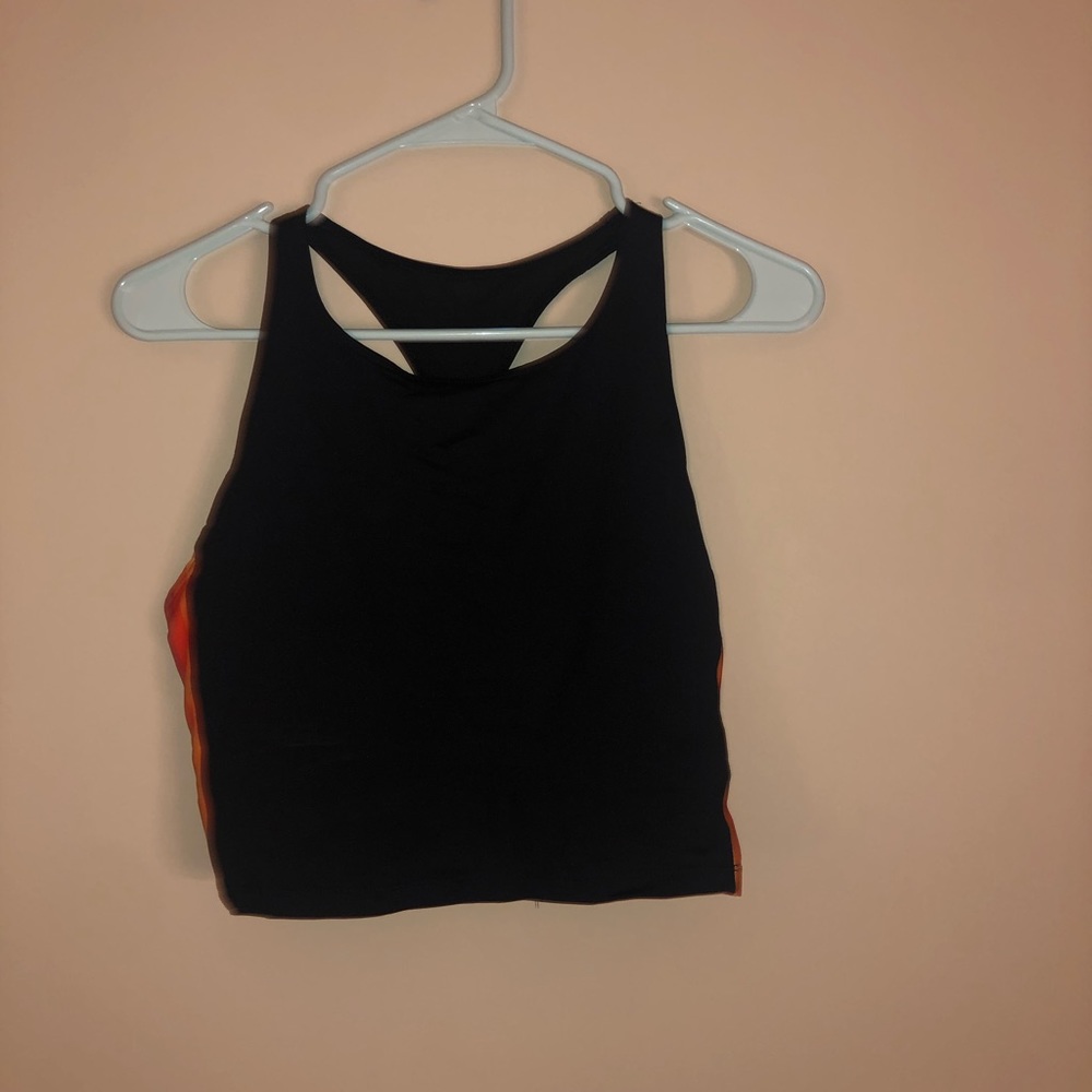 Black Athletic Crop Top